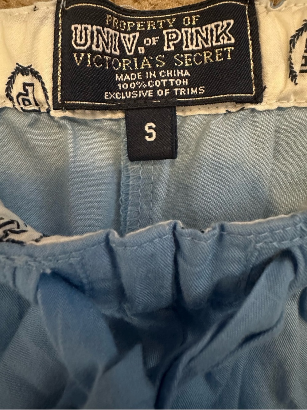 VS Pink Vintage Blue Ruffled 1986 Rhinestone Shorts S - Picture 5 of 6